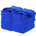 50x Blue Microfibre Cloths Car Cleaning Cloth Detailing Towels Washing Duster