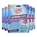 6 x Squeaky Clean Microfibre Bathroom Cloth 6 Pack Germ Shield Blue Streak Free  Nextin Products