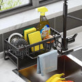 Kitchen Sink Caddy Storage Organizer Sponge Soap Brush Holder Faucet Drain Rack
